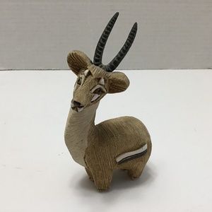 Artesania Rinconada GAZELLE 4.75" Clay Figurine SIGNED